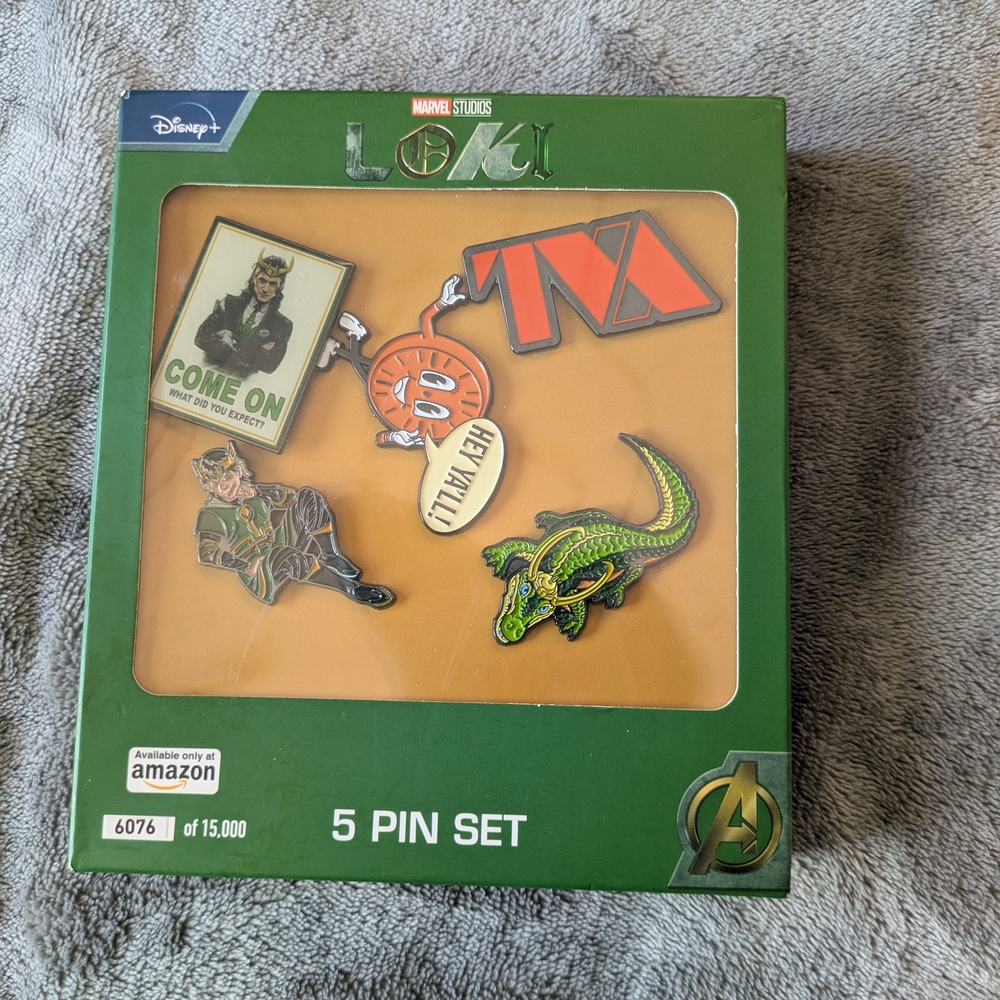 Marvel Loki 5 Pin Set 6076 Of 15000 New